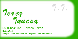 terez tancsa business card